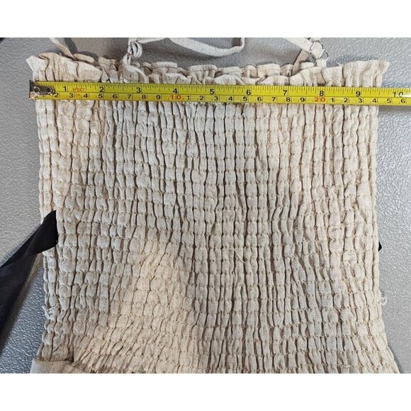 Reformation Womens XS Miles Linen Satin Belted‎ Dress in Oatmeal NWOT - Picture 7 of 16